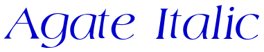 Agate Italic フォント