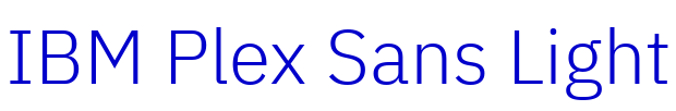 IBM Plex Sans Light フォント