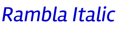 Rambla Italic フォント